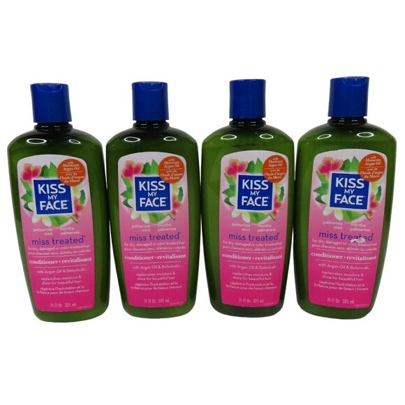 Kiss My Face 4 Pack Miss Treated Palmarosa Mint Dry Damaged Conditioner 11oz NEW - Picture 1 of 6